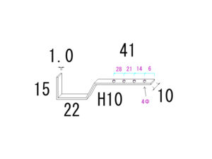 平板クリップC　H15
